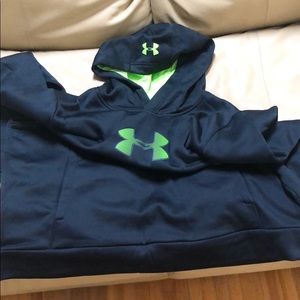 Barely used UA neon green hoodie